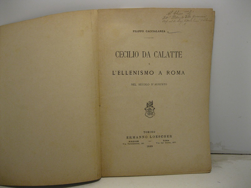 Cecilio da Calatte e l'ellenismo a Roma nel secolo d'Augusto